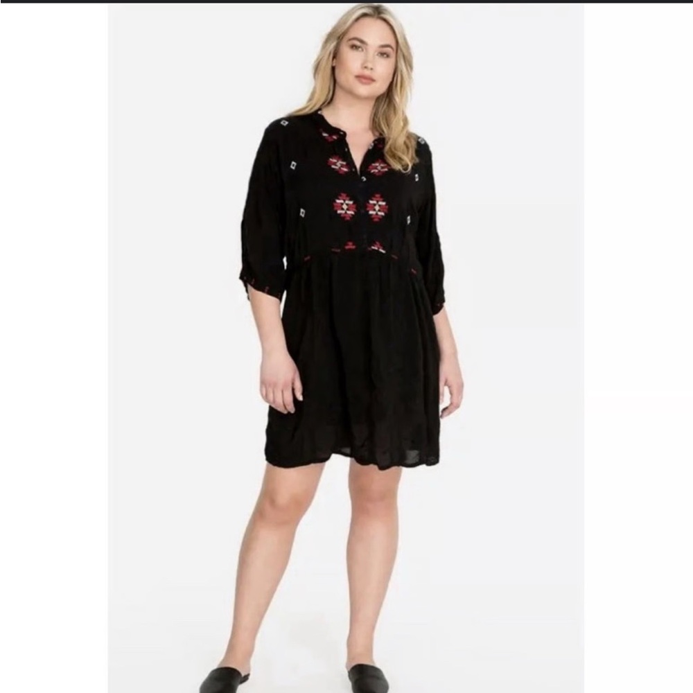 Johnny Was Pocca Embroidered Dress 2X
